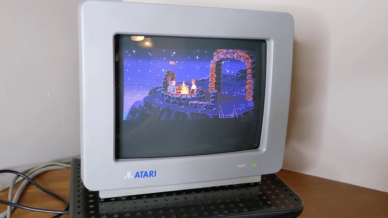 Atari 1040 STF domonstration on Atari SC1224 Color Monitor