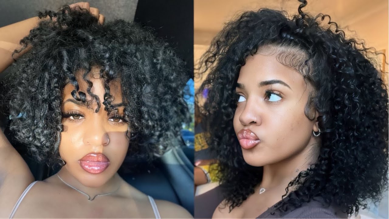 FLIP-OVER METHOD ON A CURLY HALF WIG THAT MATCHES MY HAIR PERFECTLY! ft HerGivenHair 💕