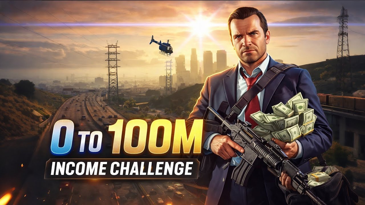 GTA V 0 to 100M Income Challenge 💸 | From Zero to Millionaire