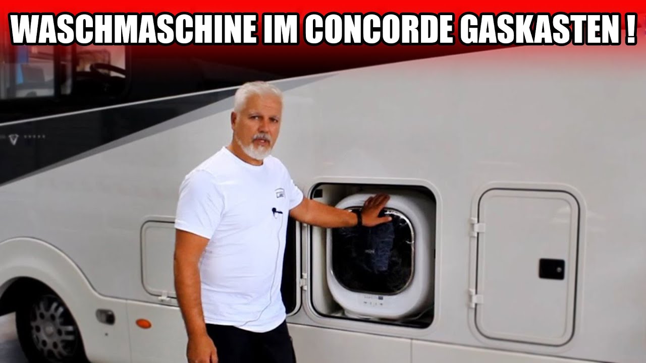 Waschmaschine im Concorde Gaskasten!