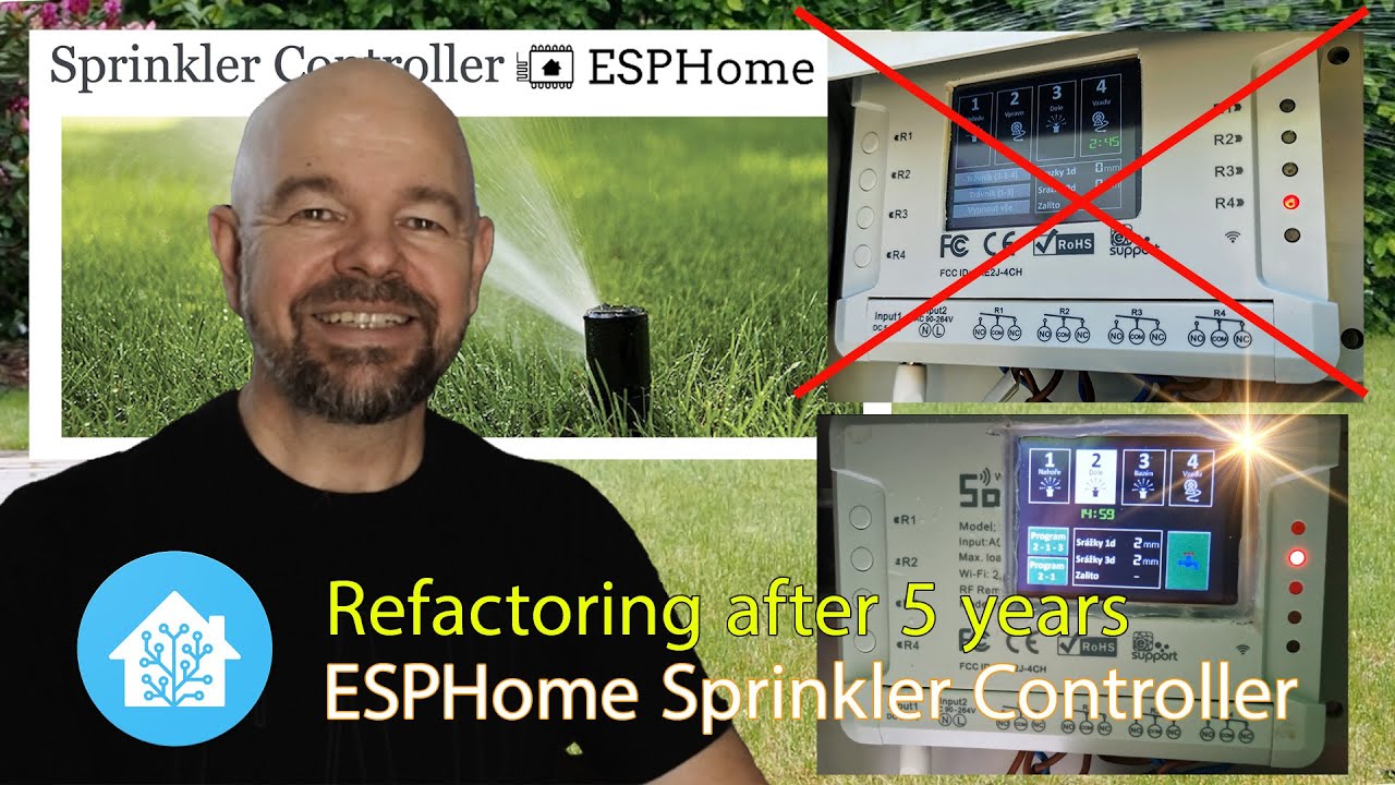 Контроллер полива ESPHome с дисплеем