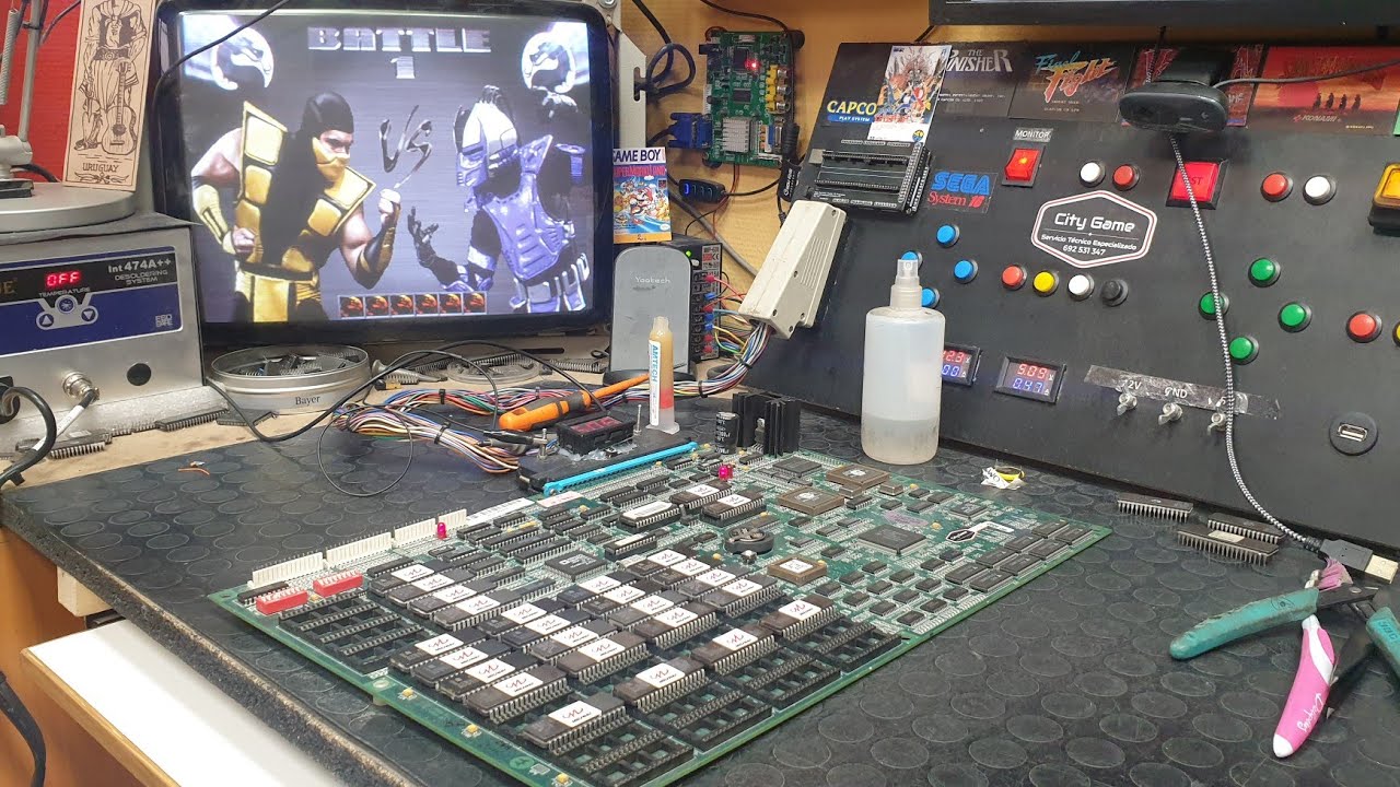 Ultimate Mortal Kombat 3 jamma pcb conversion terminada segunda parte