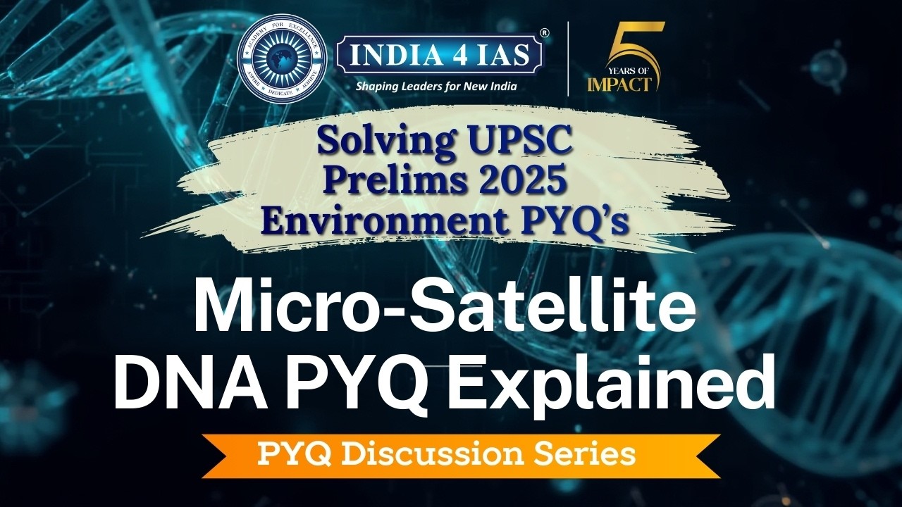 Micro-Satellite DNA PYQ Explained | UPSC Prelims PYQ Series | #india4ias
