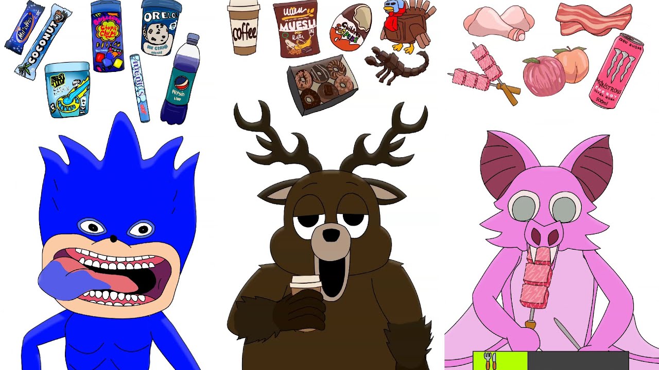 MUKBANG COLOR FOOD COMPLETE EDITION 4 (99 NIGHTS IN THE FOREST ROBLOX)