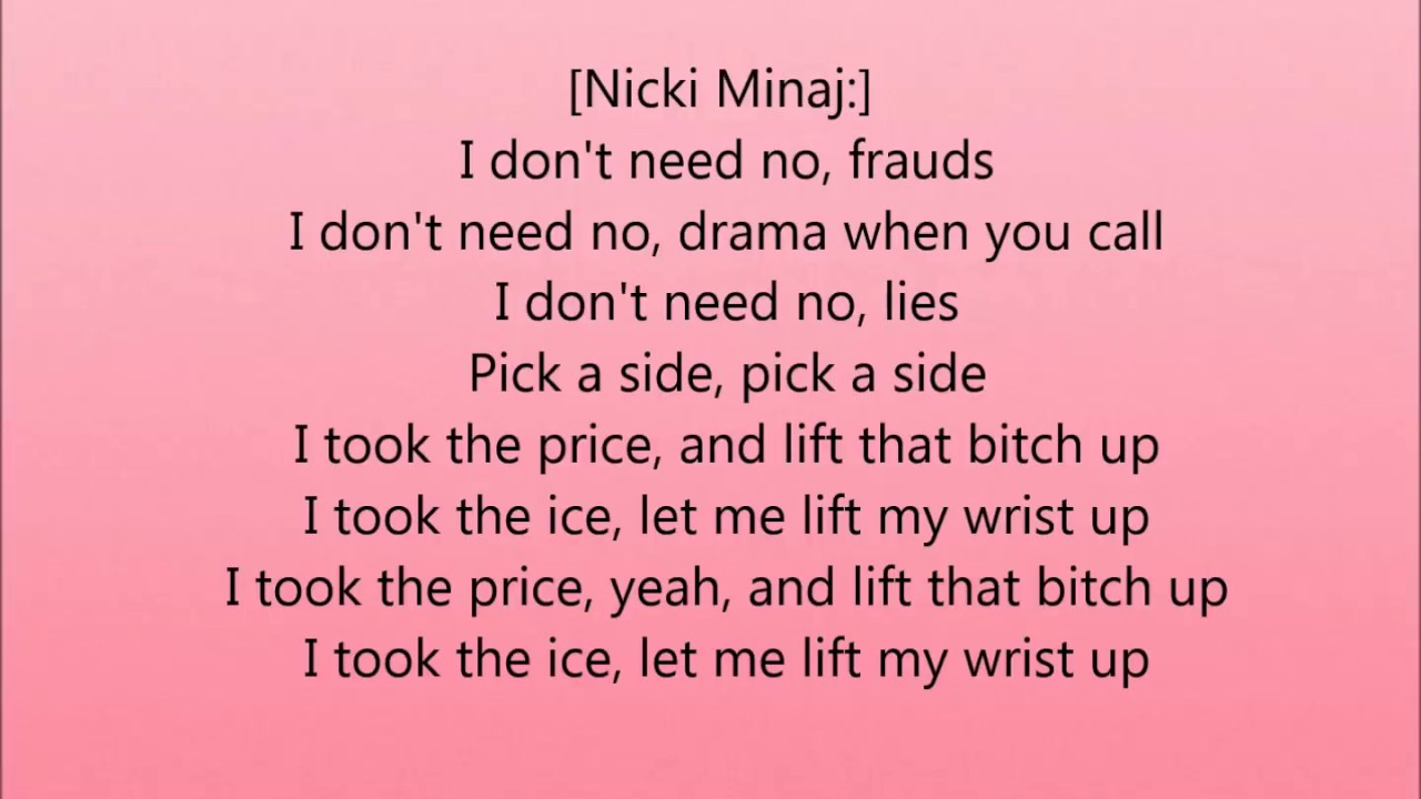 Nicki Minaj, Drake, Lil Wayne - No Frauds (Lyrics)