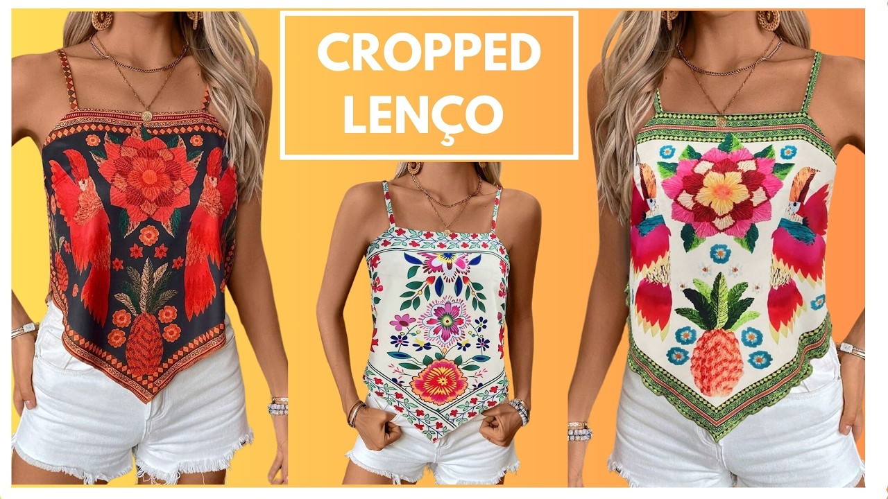 Cropped lenço - modelagem e costura