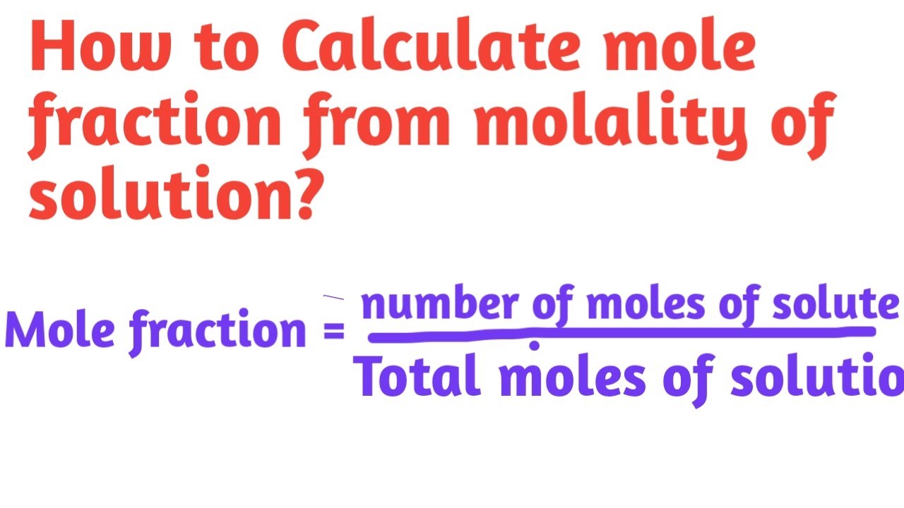 #What is the mole fraction of solute in one molal aqueous solution? #molefraction #molality