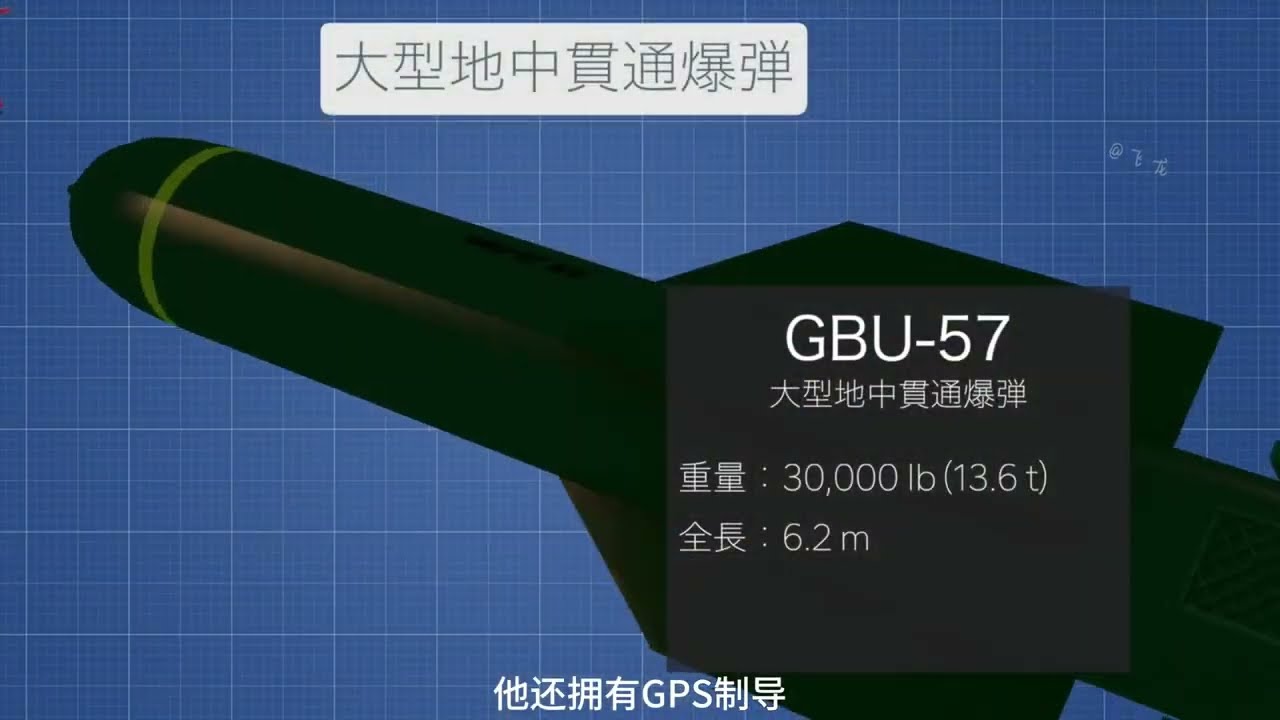 GBU-57 炸弹之祖，爆炸当量是炸弹之母的11倍，还能钻地60米