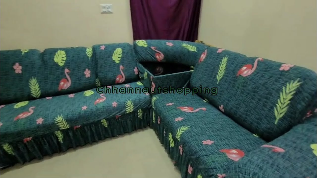 How to install Corner sofa cover - Full Tutorial | CHHANNAUT SHOPPING