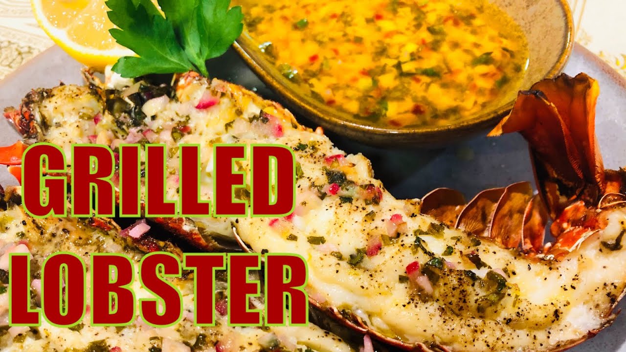 GRILLED LOBSTER with GARLIC BUTTER SAUCE