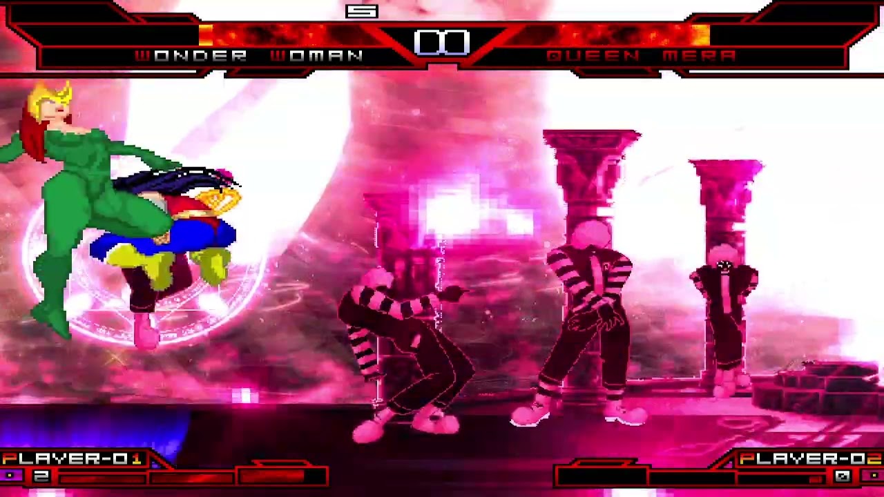 KOF MUGEN  wonder woman (loagir) vs mera