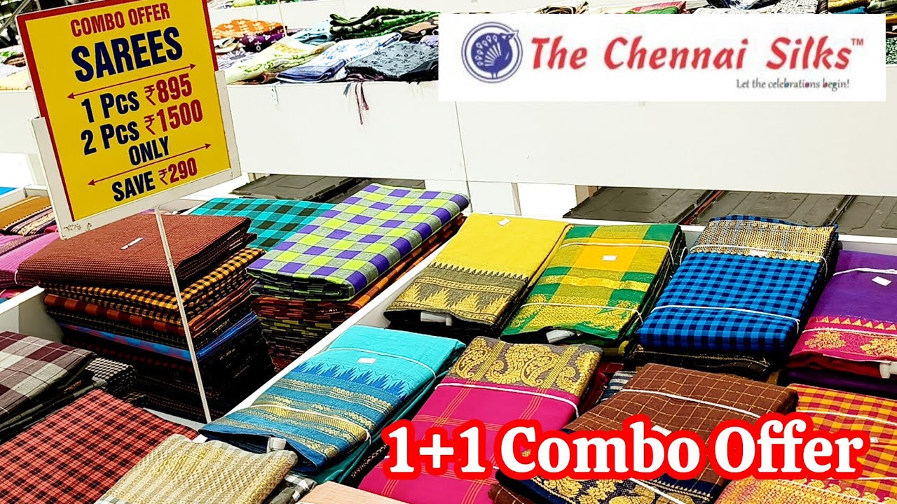 வெயிலுக்கு இதமான 🌞 காட்டன் புடவைகள்/1+1 Combo Offer Pure Cotton Saree collection 