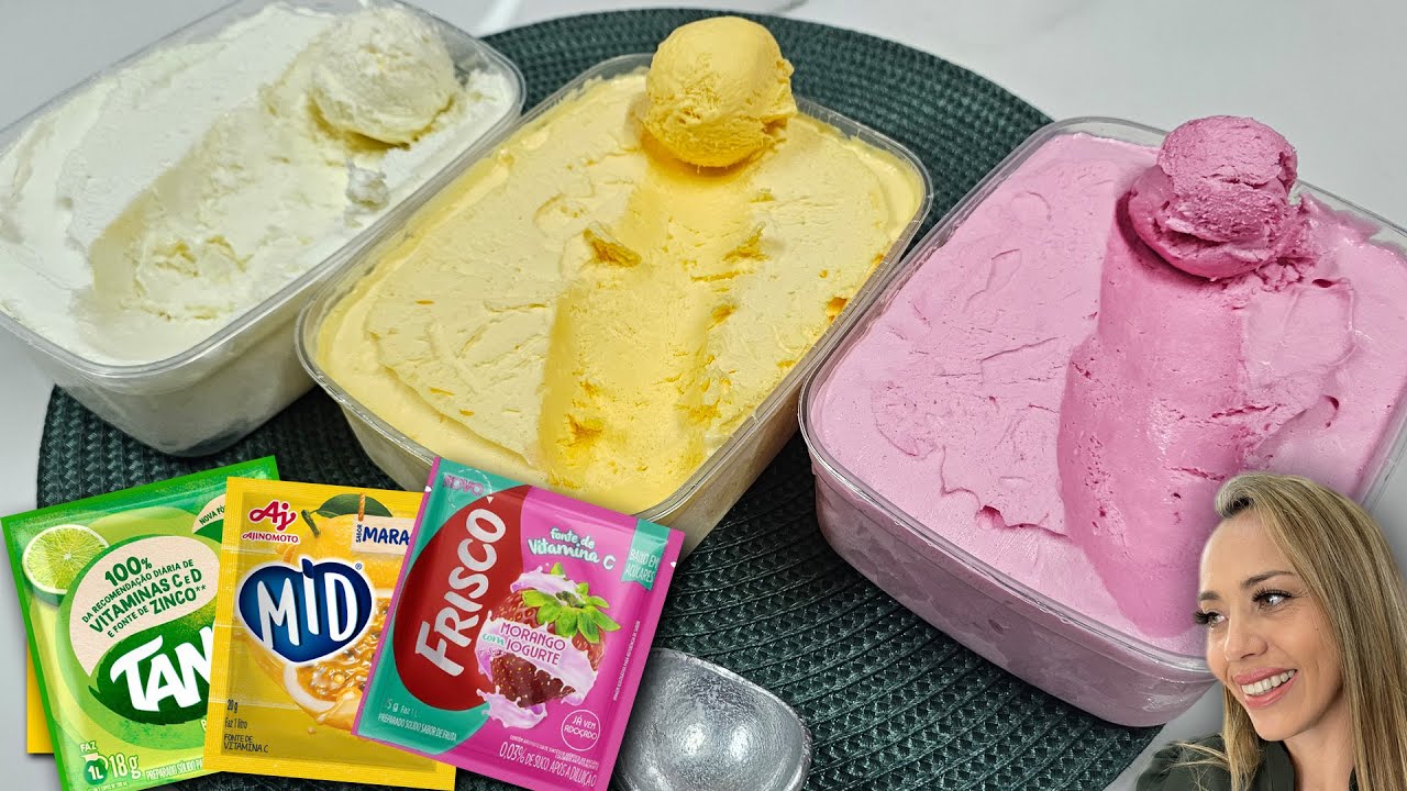 Sorvete Caseiro super fácil - Seu sabor favorito