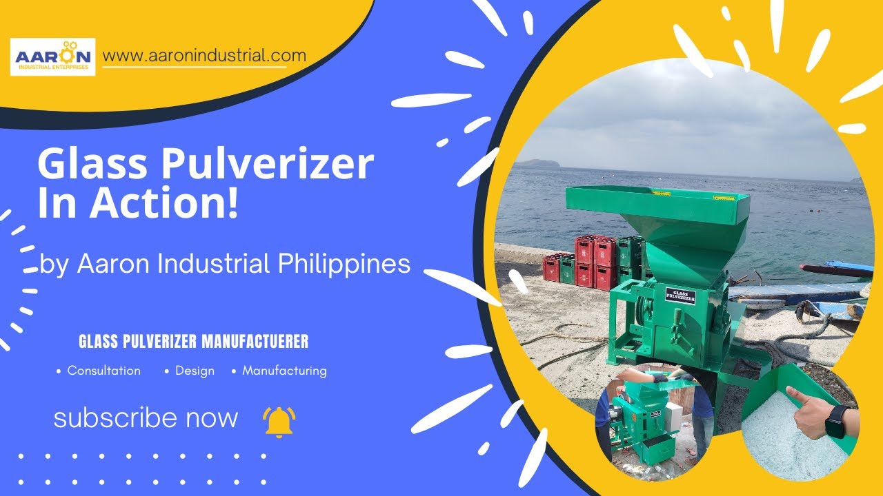 Glass Pulverizer In Action by Aaron Industrial Philippines