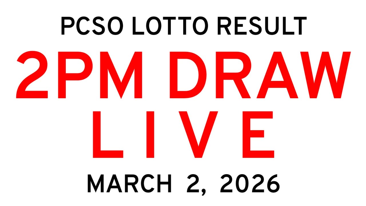 Pcso lotto result today 2pm live draw March 2, 2026 Monday - Swertres 3d lotto live result