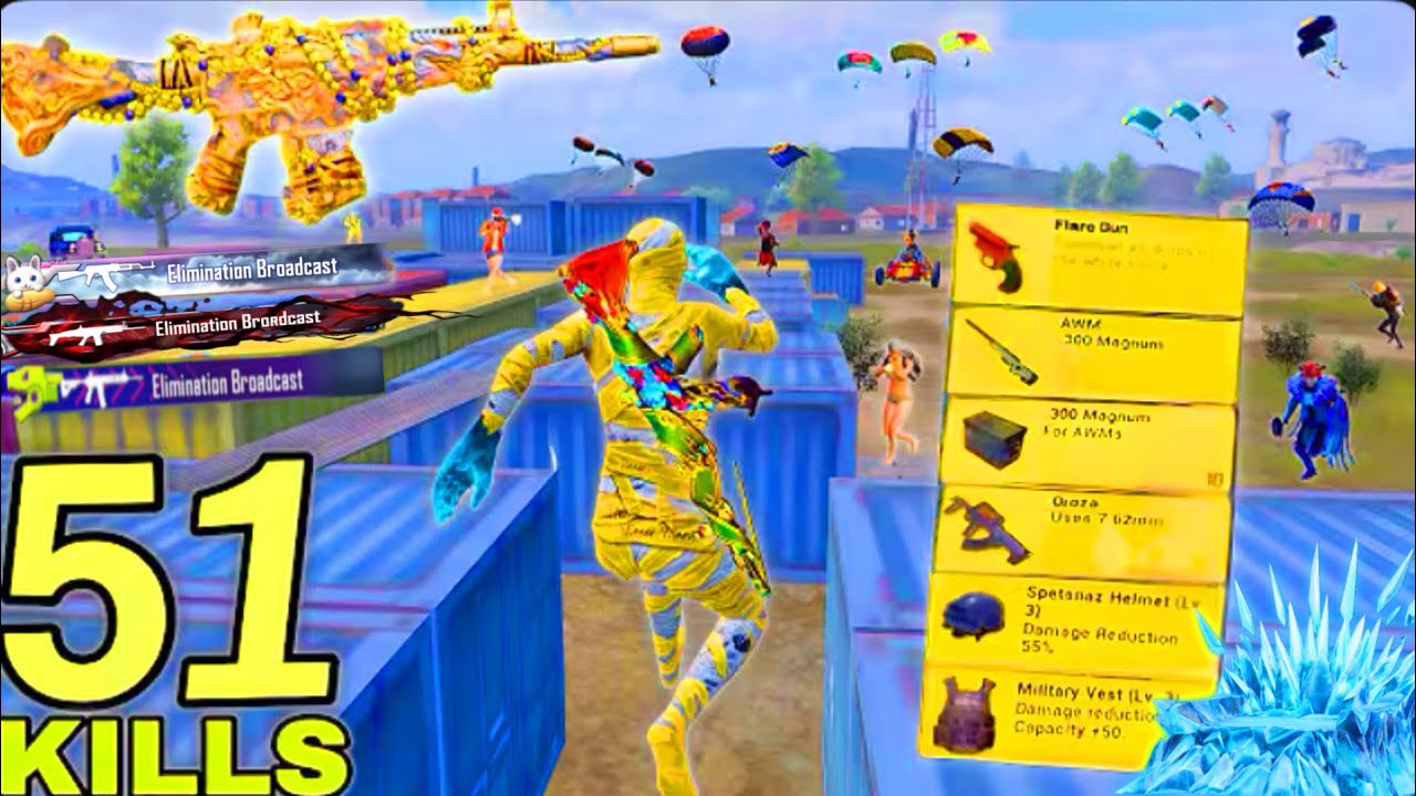 OMG!!😍 51 KILLS in ONE MATCH MY NEW BEST SUPER CRAZY RUSH GAMEPLAY in PUBG MOBILE 🔥