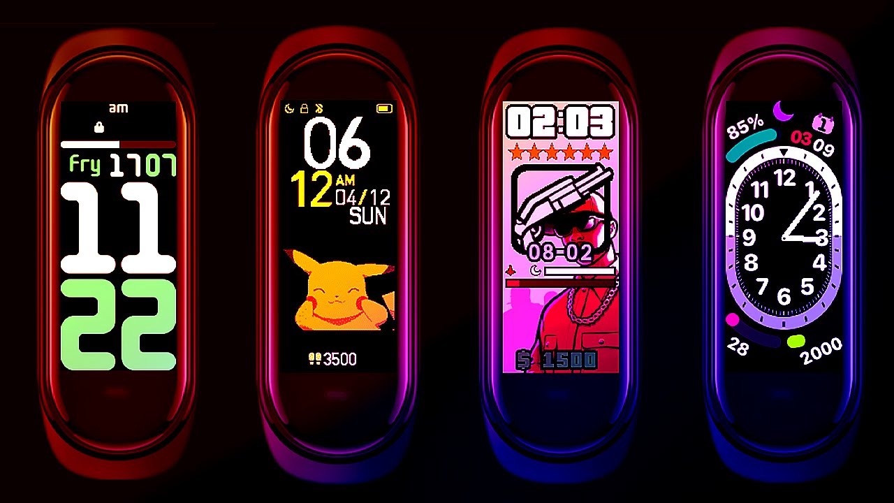 Top 10 Melhores WATCH FACES (Mostradores) para a Mi Band 5
