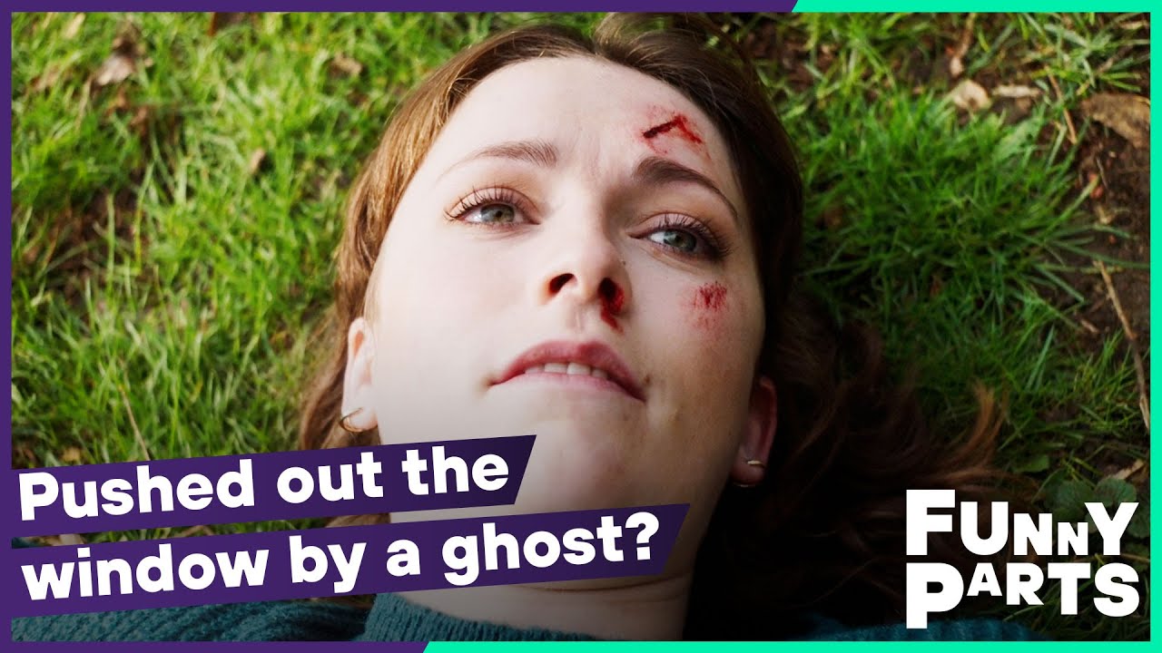 Alison Gets Pushed Out The Window! | Ghosts | Funny Parts