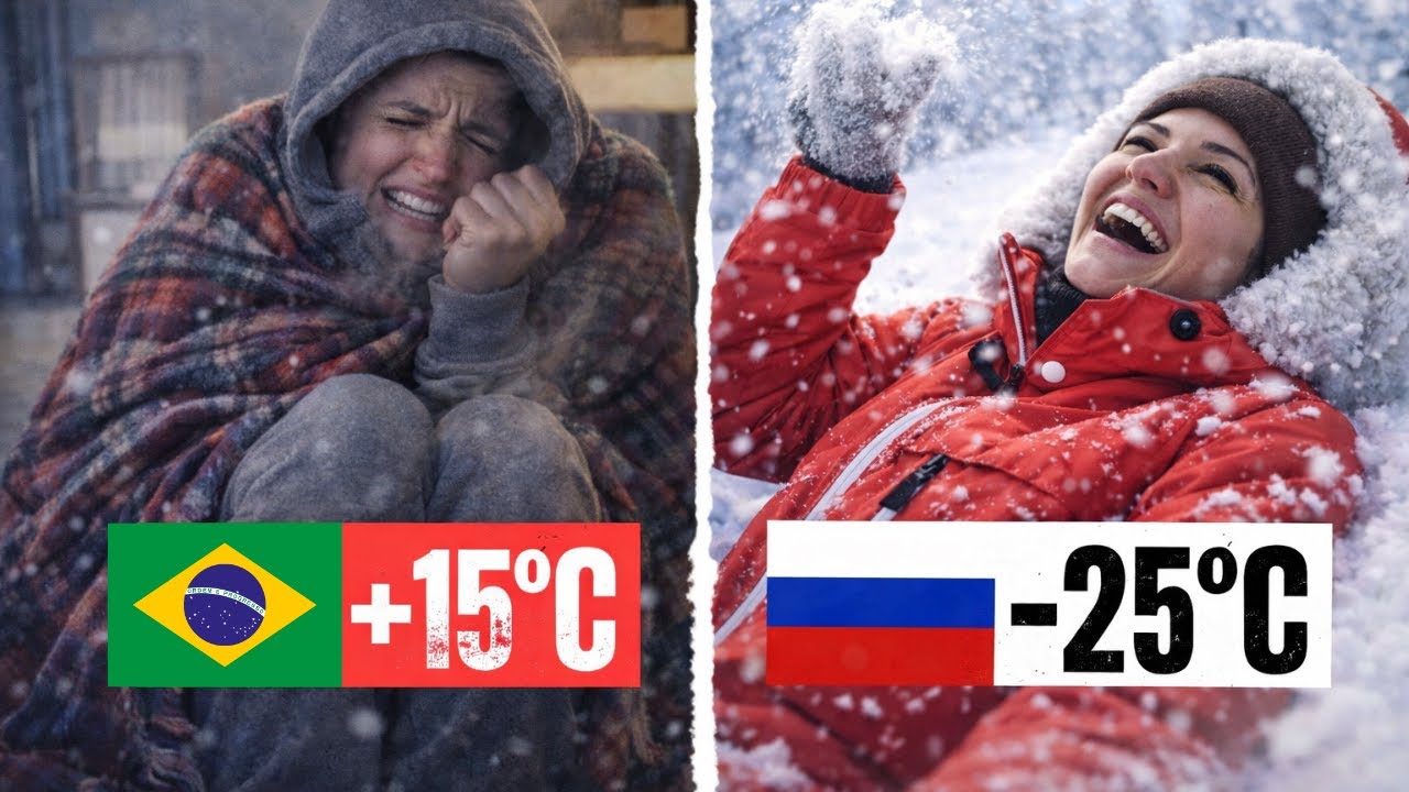 Passei mais frio DENTRO de casa no Brasil do que na rua na Rússia