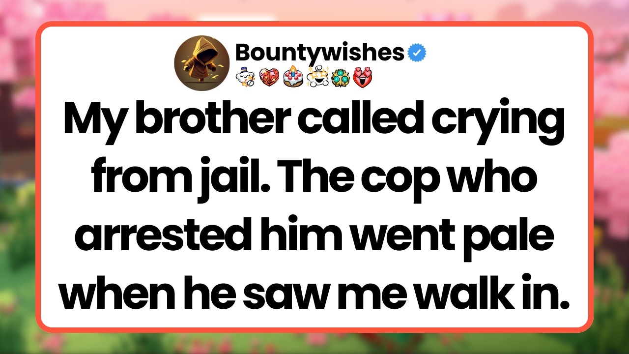 My brother was arrested. The officer froze: 