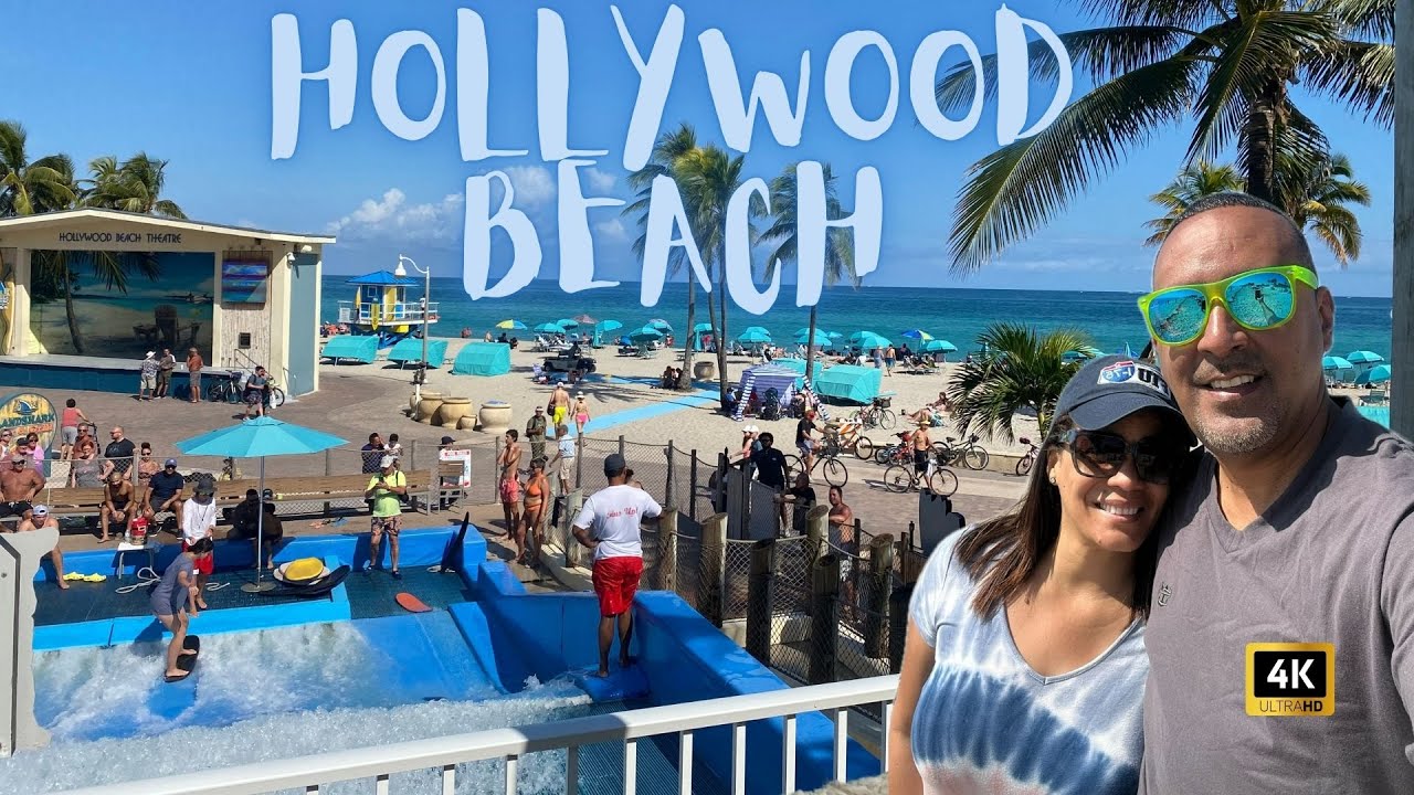 WALKING HOLLYWOOD BEACH BROADWALK in 4K | MARGARITAVILLE