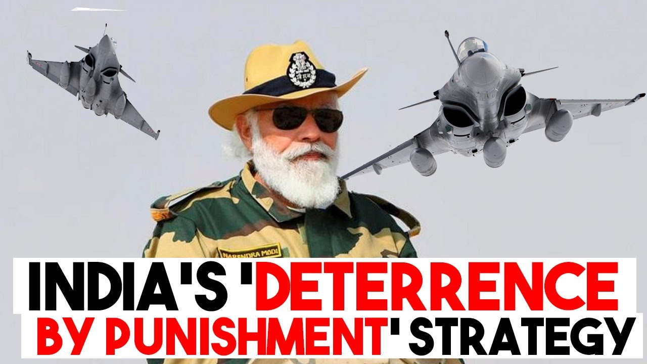 What is india's 'deterrence by punishment' strategy against china