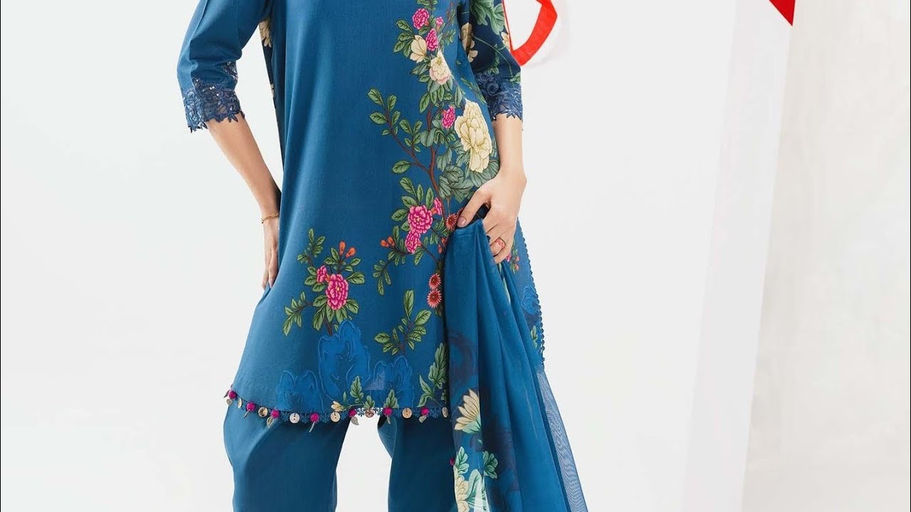 Spring Summer ☀️ Unstitched Embroidered & Printed lawn suit 