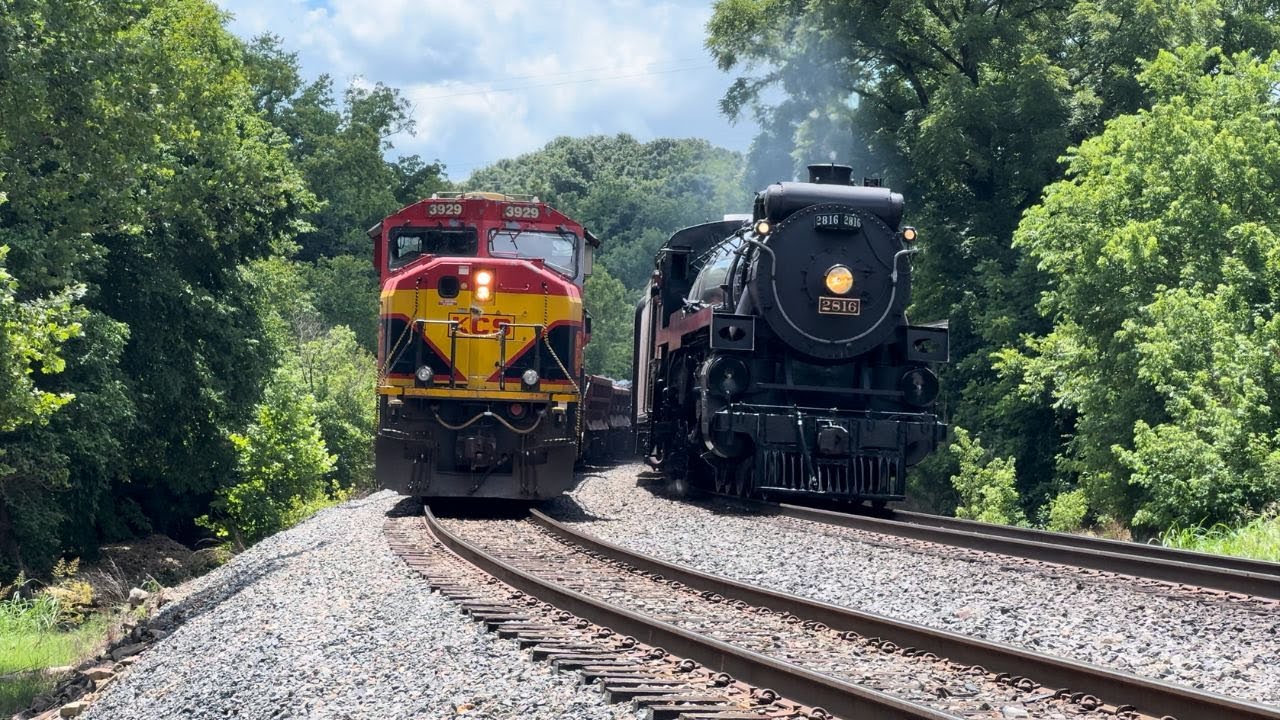 BEST Steam Chase EVER! CPR 2816 From Howe, OK to Kansas City!