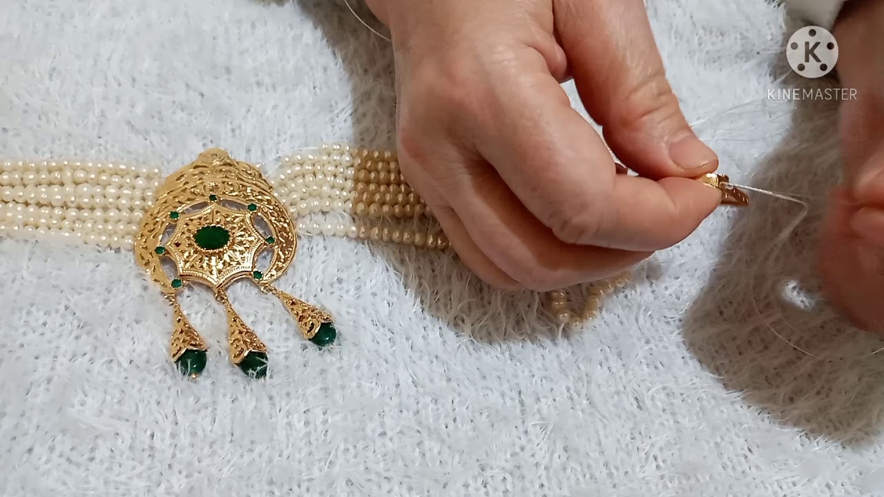 عمل عقد الجوهر بلمسة تقليدية🤩كوني مصممة إكسسوارات محترفة