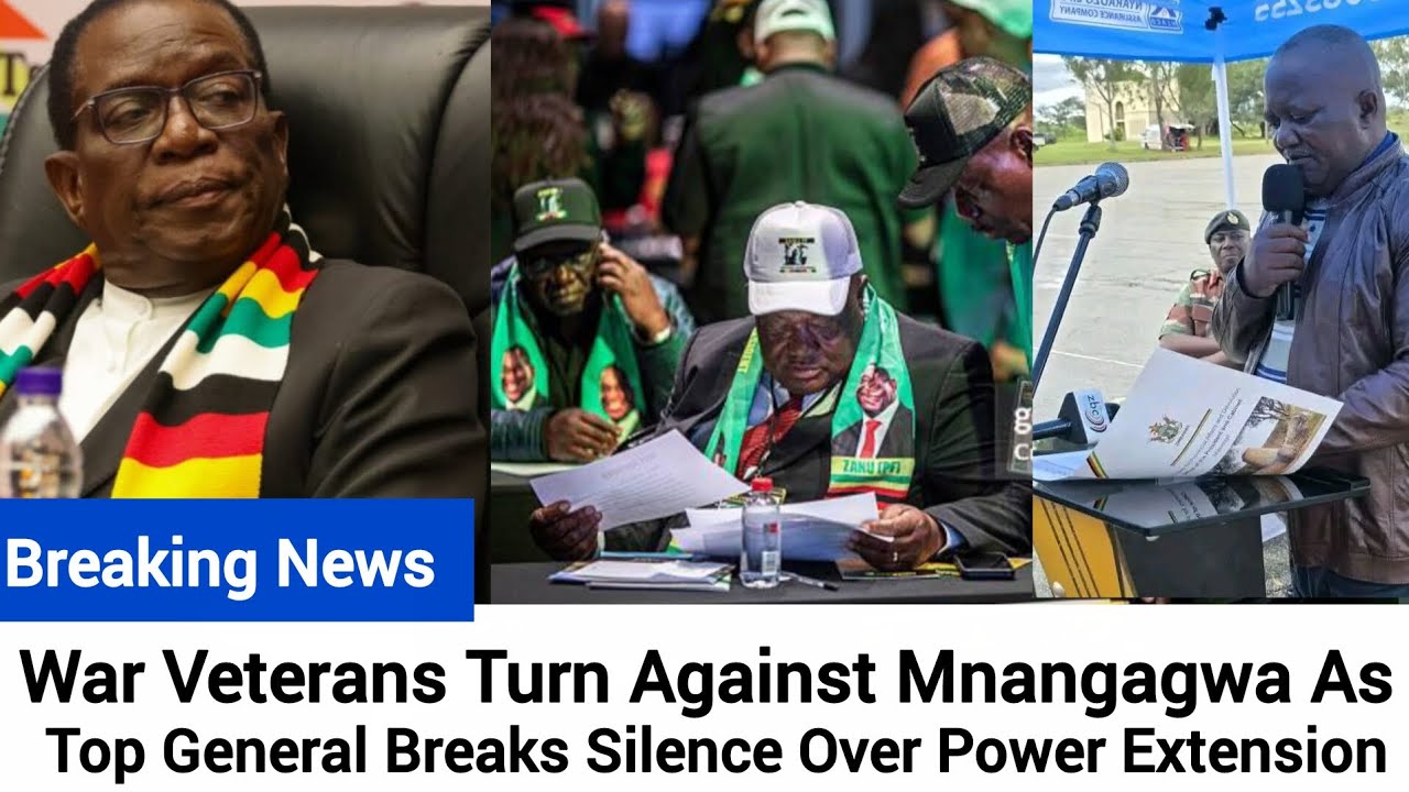 Breaking🔥War Veterans Turn Against Mnangagwa as Top General Breaks Silence Over Power Extension