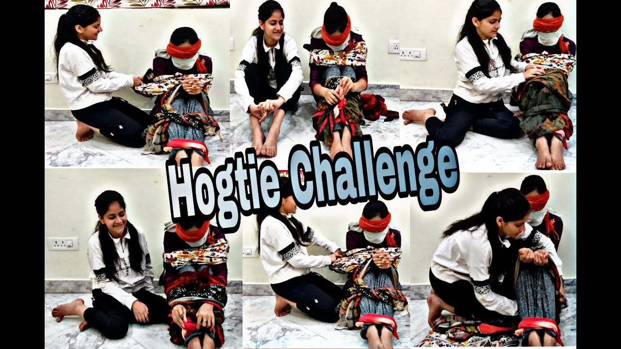 Hogtie Challenge With Colourful Dupatta's😍|Difficult Challenge😱|Ishasharmaa#Hogtie#Blindfold#Gagtalk