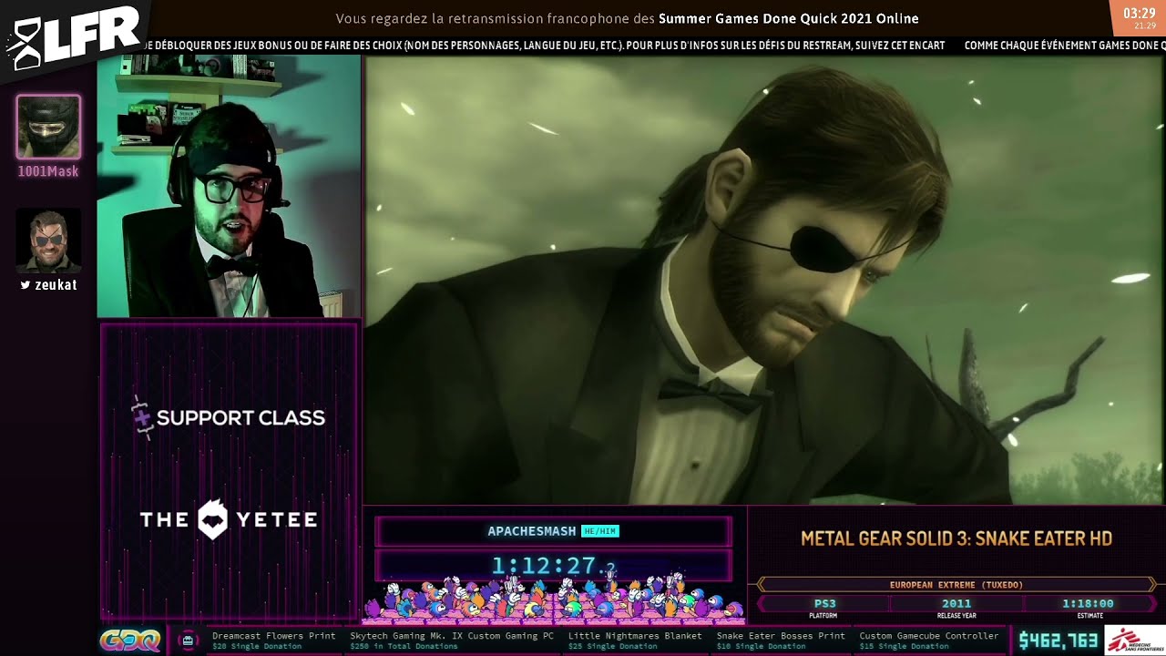 Metal Gear Solid 3: Snake Eater HD en 1:13:23 (European Extreme) [SGDQ2021]