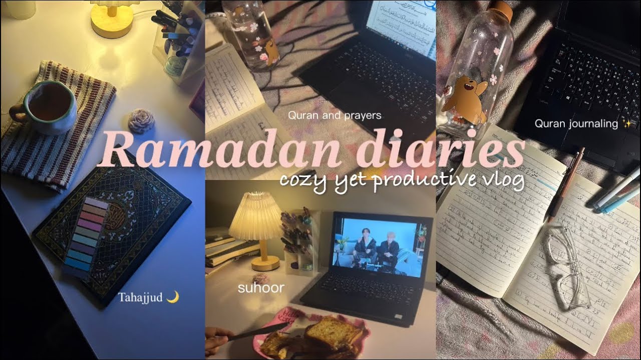 RAMADAN ROUTINE 📿🕯️| productive day while fasting,Quran journaling,prayers,making dessert|