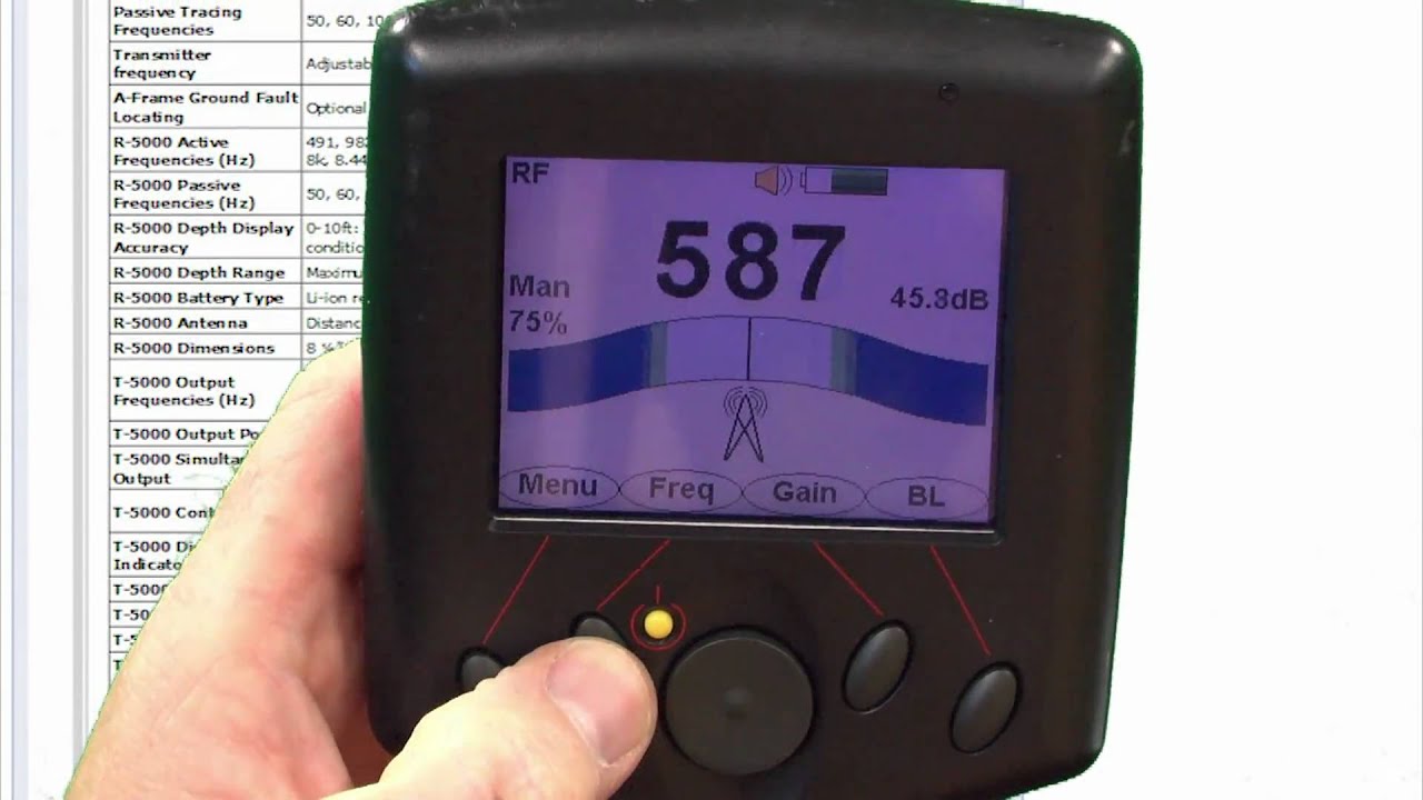 Amprobe AT-5000 Receiver - Professional Underground Cable / Pipe Locator System