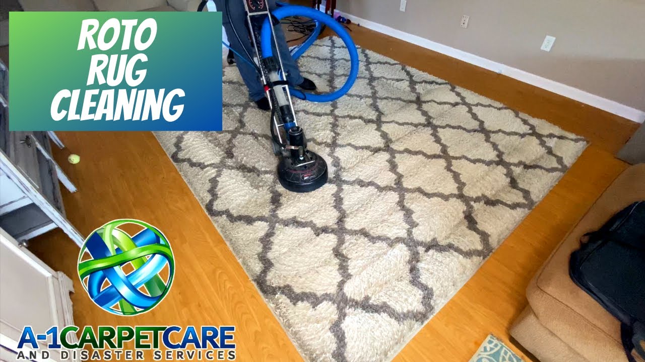 Our Onsite Area Rug Washing; Rotovac 360i Brushhead, A-1 Carpet Care