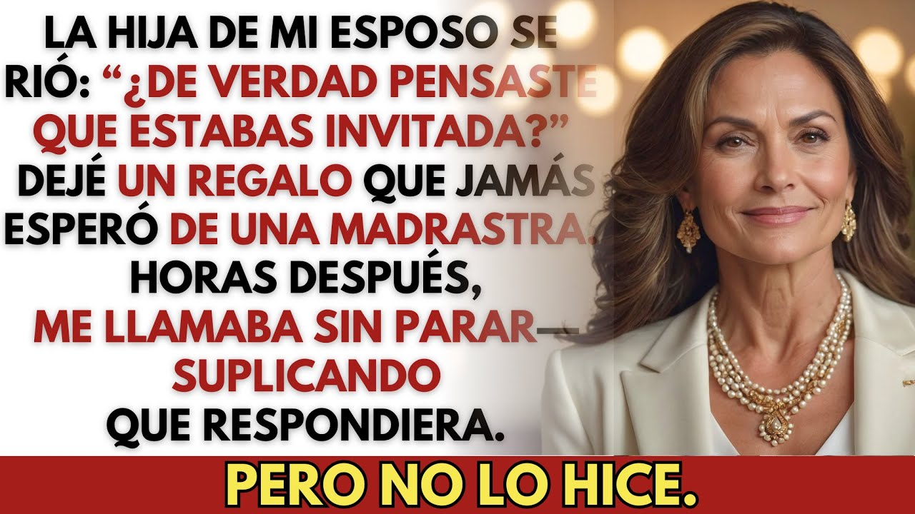 En la boda de la hija de mi esposo no estaba en la lista — así que dejé un regalo y desaparecí