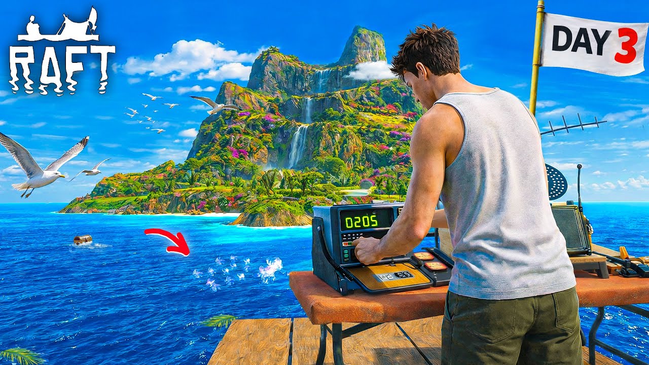 THIS MACHINE FOUND A BIG MYSTERIOUS ISLAND! 😱 | RAFT DAY 3