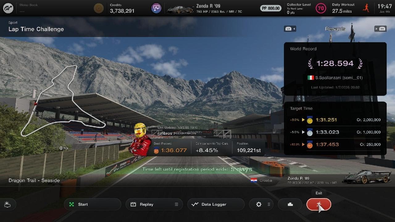 Gran Turismo 7 Lap 500K credits secure Time Challenges