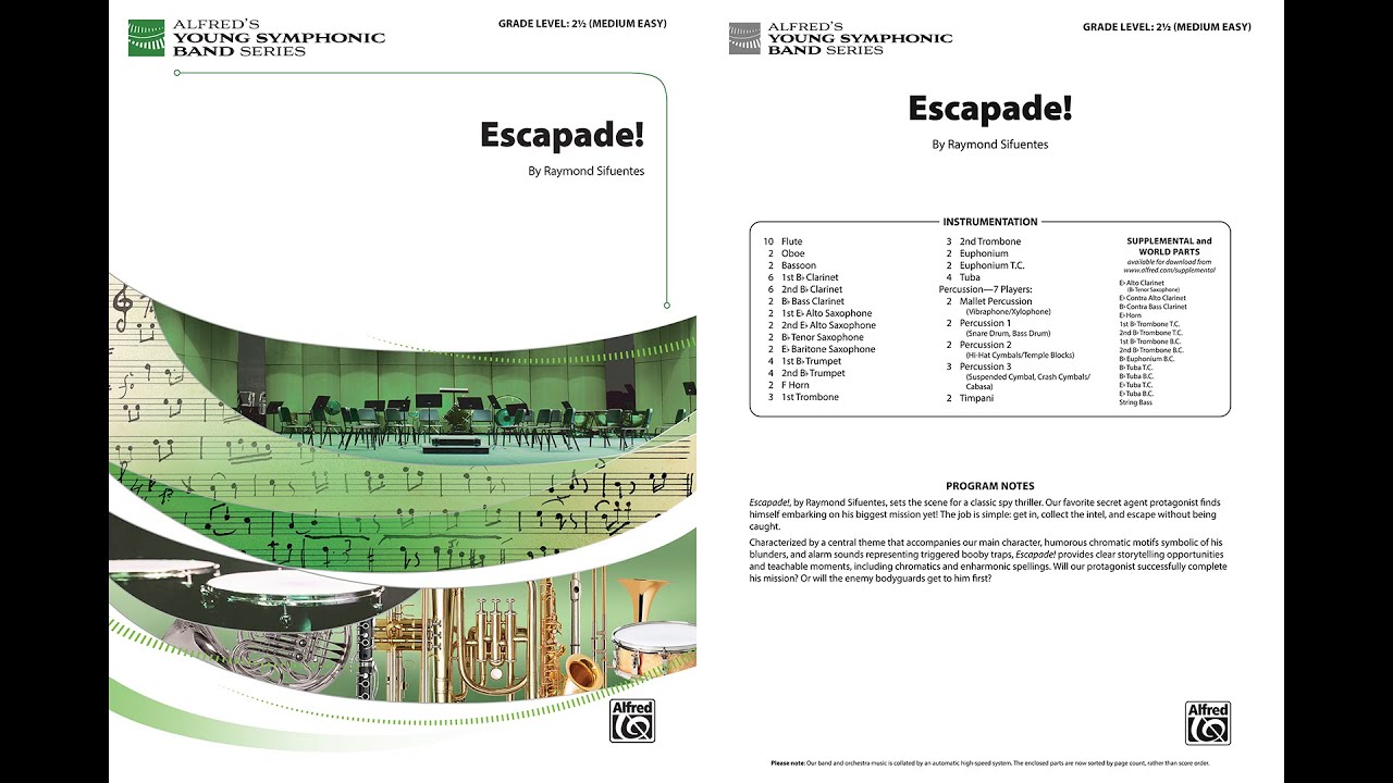 Escapade!, by Raymond Sifuentes &ndash; Score & Sound