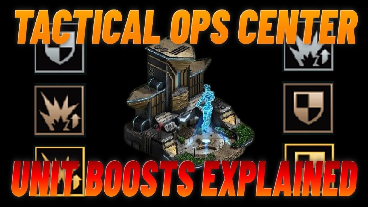 War Commander: Tactical Ops Center Boosts Explained.