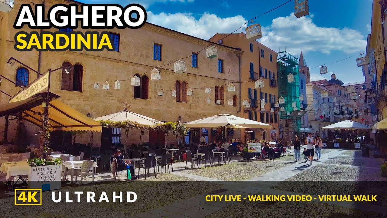 Alghero ❤️Saardinia 4K Walking Tour City Center