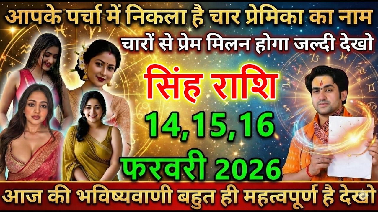 सिंह राशि आपके पर्चा में निकला है चार प्रेमिका का नाम चारों से प्रेम मिलन होगा जल्दी देखो