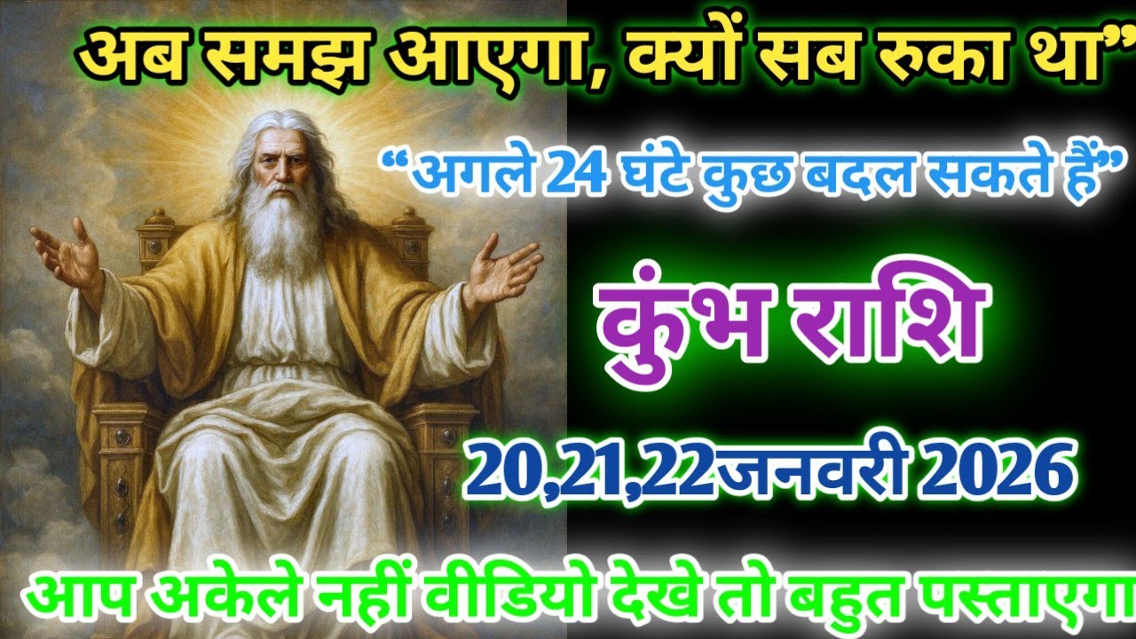 कुंभ राशि!अब समझ आएगा क्यों सब रुका था अगले 24 घंटे कुछ बदल सकते है kumbh rashi 