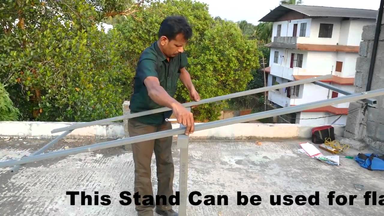 Universal all terain solar panal stand - Installation demo