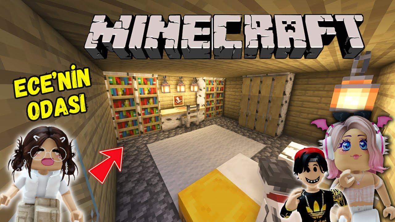 ECE'NİN ODASINI İNŞA EDİYORUZ❤️AYŞEM ECE ARI💥ARIGİLLER🐝MINECRAFT RP
