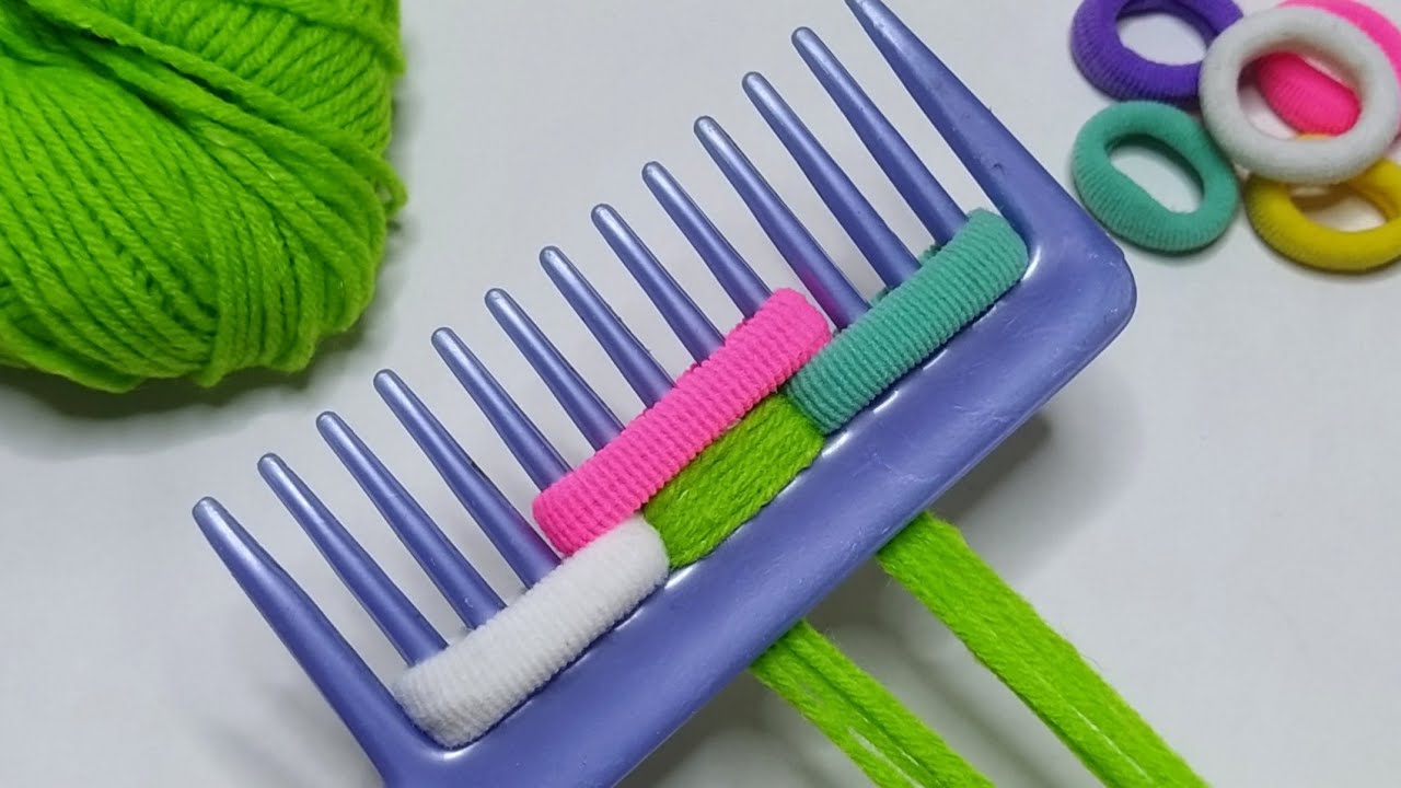Amazing Hand Embroidery Flower making idea with Hair Comb | Easy Sewing Hack