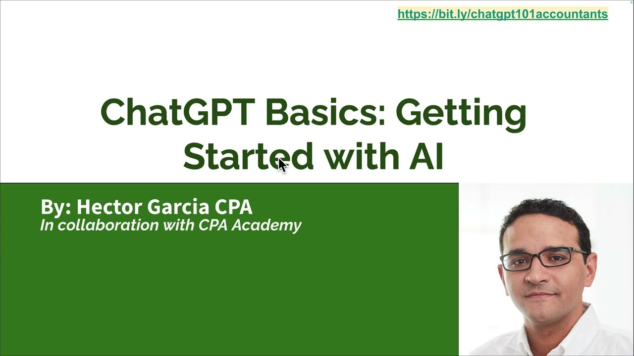 ChatGPT Basics (Getting Started, For Accountants)