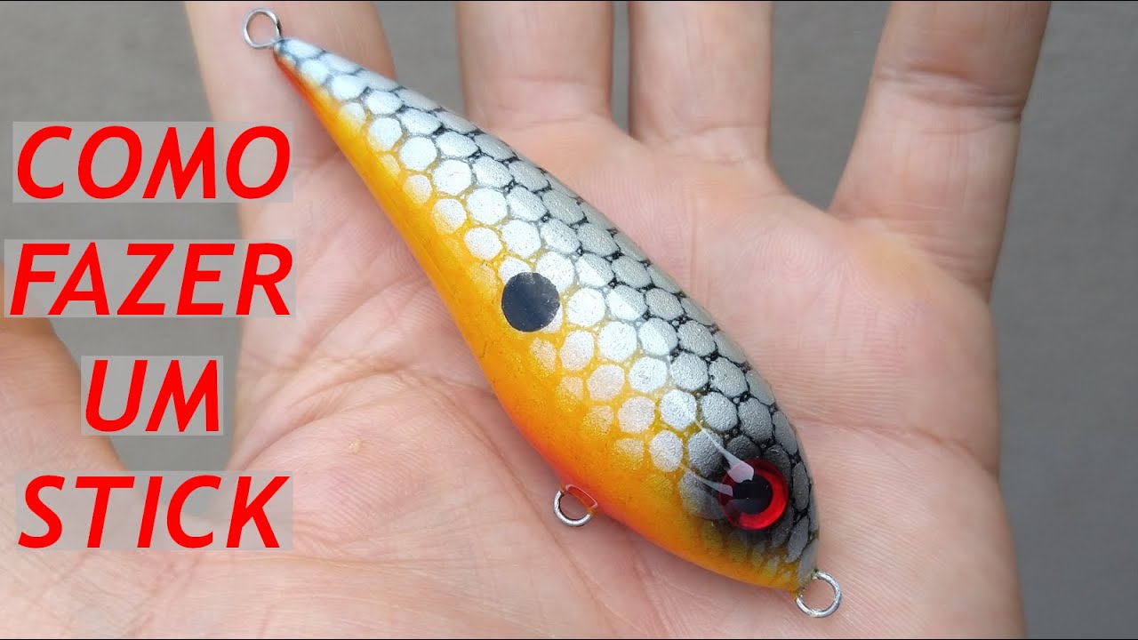 Como fazer uma isca artificial Stick de madeira (topwater handmade lure)