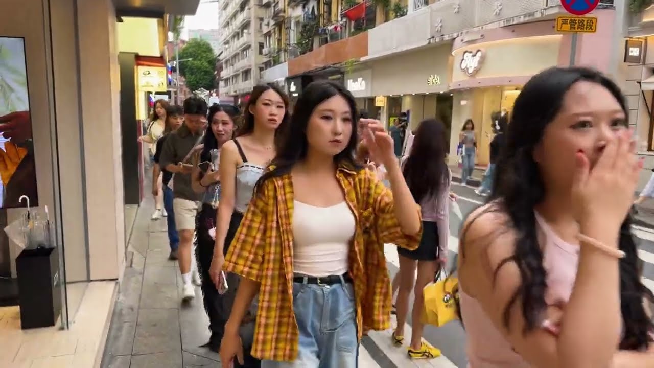 中國廣州街頭漫步街拍合集一 Street Walk in Guangzhou, China | CN Walking Tour 4K