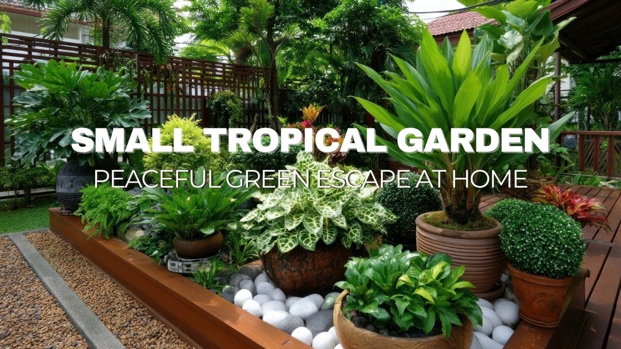 Small Tropical Garden for Relaxation  Peaceful Green Escape at Home